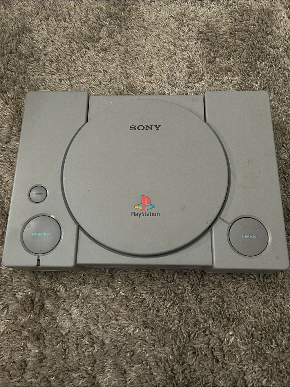 Sony Gray PlayStation Console with Controller, AV Cables & 4 Games